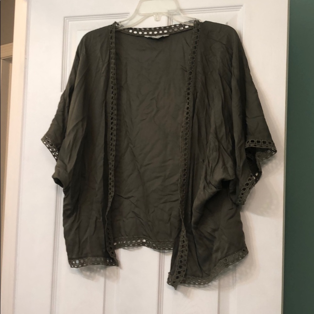 Olive boho shirt
